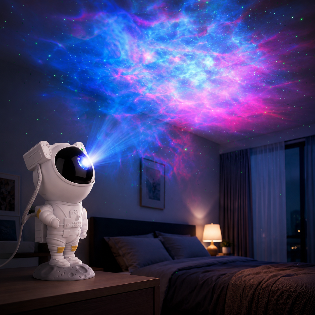CosmicAura™ Astronaut Galaxy Projector with Remote & Timer