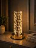 Rechargeable Crystal Touch Table Lamp with Warm LED Light