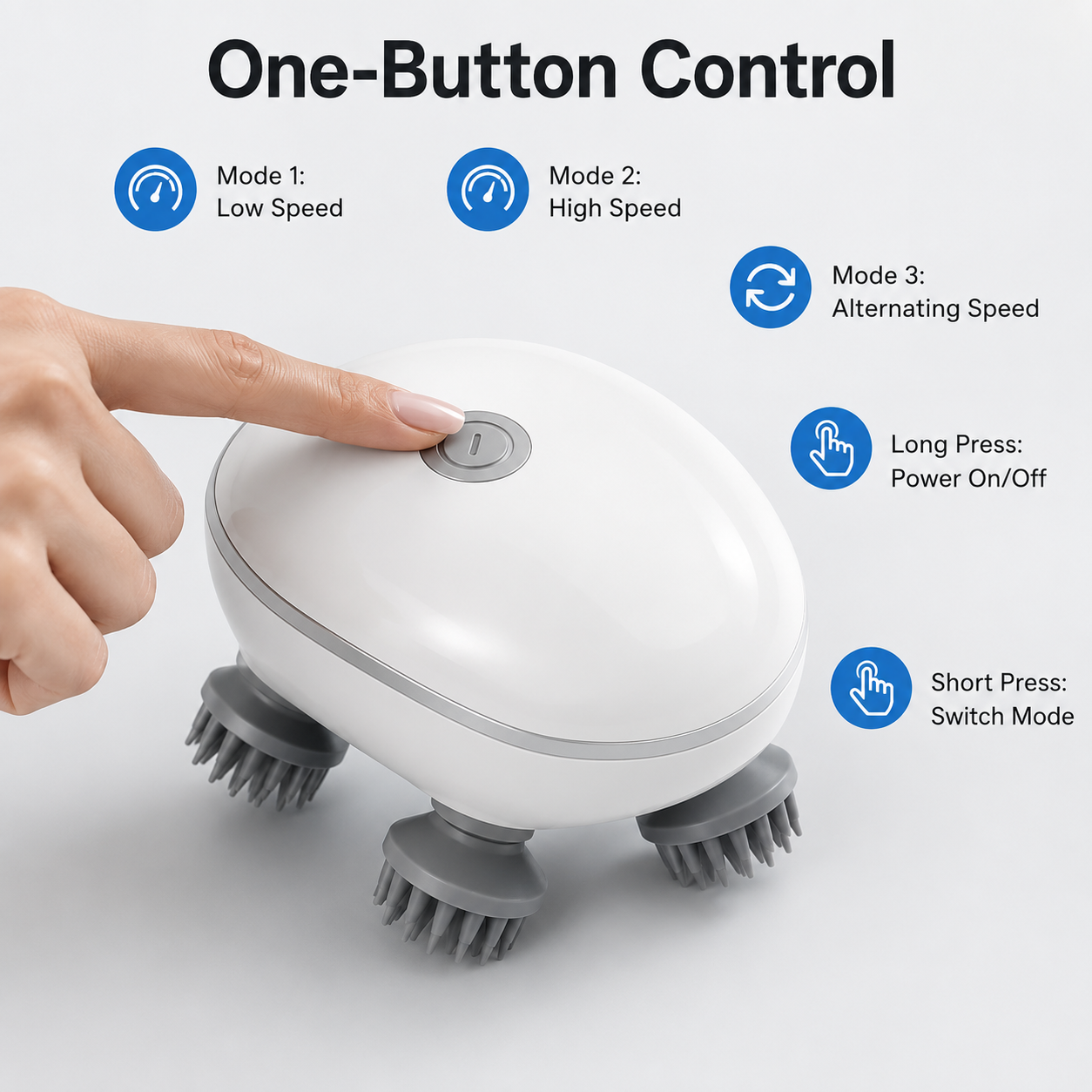 Rechargeable Electric Scalp Massager with 3 Modes