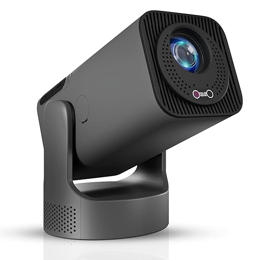 Android 13, Fully Automatic, Projector 4k Ultra HD, Native 1080P, Live TV, ARC, WiFi 6 & BT, Screen Mirroring, 11000 Lumens, Portable Room Cinema, Grey