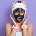 Skincare headband and wrist wash bands set for face wash routine